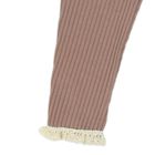 Legginsy dziewczęce, prążkowane, brązowe, Nicol