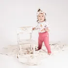 Legginsy dziewczęce, różowe, Nicol