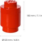 LEGO, Brick 1, okrągły pojemnik klocek, czerwony