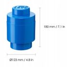 LEGO, Brick 1, okrągły pojemnik klocek, niebieski