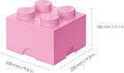 LEGO, Brick 4, pojemnik klocek, różowy jasny