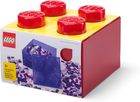 LEGO, Brick 4, pojemnik klocek, transparentny czerwony