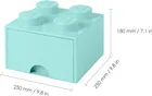 LEGO, Brick 4, pojemnik klocek z szufladą, błękitny
