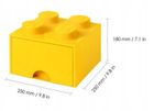LEGO, Brick 4, pojemnik klocek z szufladą, żółty