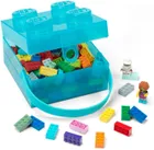 LEGO, Brick 4, pojemnik klocek z uchwytem, transpareny niebieski