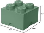 LEGO, Brick 4, pojemnik klocek, zielony oliwkowy