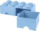 LEGO, Brick 8, pojemnik klocek z dwoma szufladami, błękitny