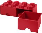 LEGO, Brick 8, pojemnik klocek z dwoma szufladami, czerwony