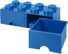 LEGO, Brick 8, pojemnik klocek z dwoma szufladami, niebieski