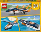 LEGO Creator 3w1, Odrzutowiec naddźwiękowy, 31126