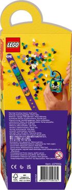 LEGO DOTS, Neonowy tygrys - bransoletka i zawieszka na torbę, 41945