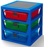 LEGO, szafka na klocki z szufladami, niebieska