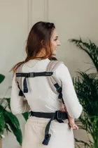 LennyLamb, nosidło bawełniane, splot jodełkowy, Almond