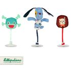 Lilliputiens, Piesek Jules, zestaw 3 zabawek do kąpieli z przyssawkami, 3m+