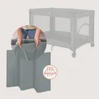 Lionelo, Amelie, kompaktowe łóżeczko turystyczne, grey concrete