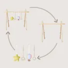 Lionelo, Anis, drewniany stojak edukacyjny, baby gym