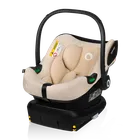 Lionelo, Astrid, fotelik samochodowy z bazą, i-Size, Beige Sand, 40-87 cm