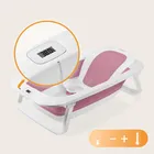 Lionelo, Baby Bubble, wanienka z leżaczkiem, składana, Pink Magnolia