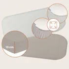 Lionelo, bambusowe prześcieradło z gumką, biały/beżowy, 28-70 cm, 2 szt.