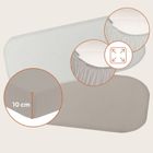 Lionelo, bambusowe prześcieradło z gumką, biały/beżowy, 60-118 cm, 2 szt.