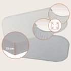 Lionelo, bambusowe prześcieradło z gumką, biały/szary, 28-70 cm, 2 szt.