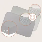 Lionelo, bambusowe prześcieradło z gumką, biały/szary, 42-80 cm, 2 szt.