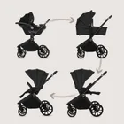 Lionelo, Mika Plus, wózek wielofunkcyjny 3w1, Black Onyx