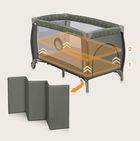 Lionelo, Sven Plus, łóżeczko turystyczne z akcesoriami, Beige Olive