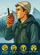 Lisciani, I'm a Genius, Explorer, Walkie-Talkie z kompasem i latarką, 5 km