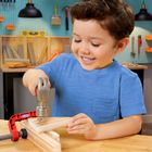 Little Tikes, Creative Construction, Hammer Nail Set, zestaw narzędzi z młotkiem, piłą i gwoździami