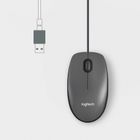 Logitech, M100, mysz, black