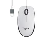 Logitech, M100, mysz, white