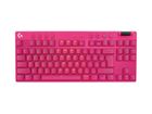 Logitech, PRO X TKL, klawiatura, różowa