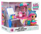 L.O.L. Surprise, Furniture Playset with Doll, Splatters + Art Cart, laleczka modowa, mebelki