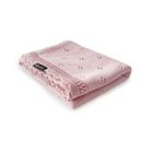 LullaLove, kocyk ażurowy, bambusowo-bawełniany, pudrowy róż, 80-100 cm