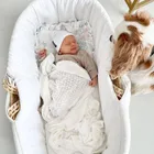 LullaLove, kocyk bambusowy, ażurkowy, kokos, 90-90 cm