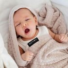 LullaLove, kocyk bambusowy, ażurkowy, pudrowy róż, 90-90 cm