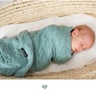 LullaLove, Premium, kocyk z wełny merino, szałwia, 80-100 cm