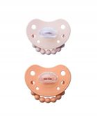 Luu Kids, zestaw: smoczek, Velvet Blush + Summer Apricot, 0-3 m, 2 szt.