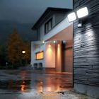 Maclean, ścienna lampa LED, z czujnikiem PIR, 20W, 1500LM, IP65, NEUTRAL WHITE 4000K, czarna, MCE524 B