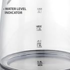 Maestro, czajnik elektryczny, szklany, czarny, 1630W, MR-062