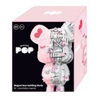 Maker Pop, Miś, klocki konstrukcyjne z magnesem, różowy