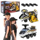 Maksik, jeździk interaktywny, policja, rozkładany tor samochodowy, czarny