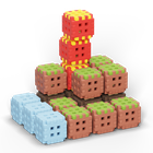 Marioinex, Mini Waffle, Green Blocks, klocki konstrukcyjne, 142 elementy