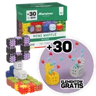 Marioinex, Mini Waffle, Green Blocks, klocki konstrukcyjne, 206 + 30 elementów gratis