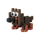 Marioinex, Mini Waffle, Pocket Pets Puppies, Jamnik, klocki konstrukcyjne, 43 elementów