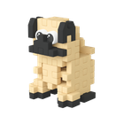 Marioinex, Mini Waffle, Pocket Pets Puppies, Mops, klocki konstrukcyjne, 42 elementów