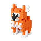 Marioinex, Mini Waffle, Pocket Pets Puppies, Welsh Corgi Pembroke, klocki konstrukcyjne, 49 elementów