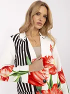 Marynarka damska, ecru, Italy Moda