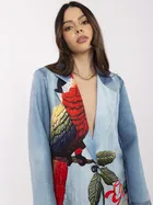 Marynarka damska, niebieska, Italy Moda